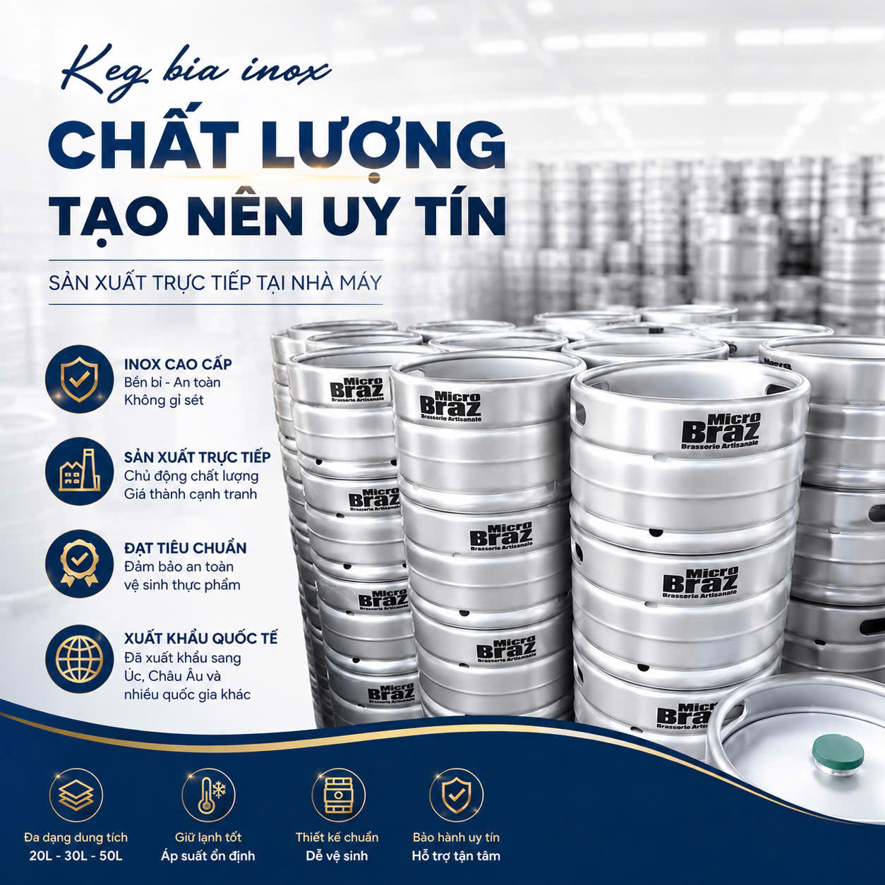 Kim Long Việt Nam – Nhà sản xuất Keg bia tiên phong tại Việt Nam, khẳng định vị thế bằng chất lượng và công nghệ